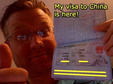 Man with China Visa
